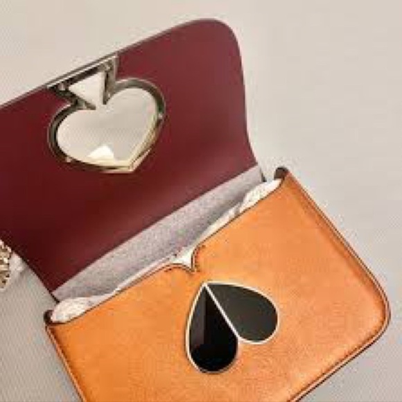 Kate Spade Nicola Leather Crossbody Leopard Shoulder Bag Metallic Copper Cheetah - Picture 7 of 16